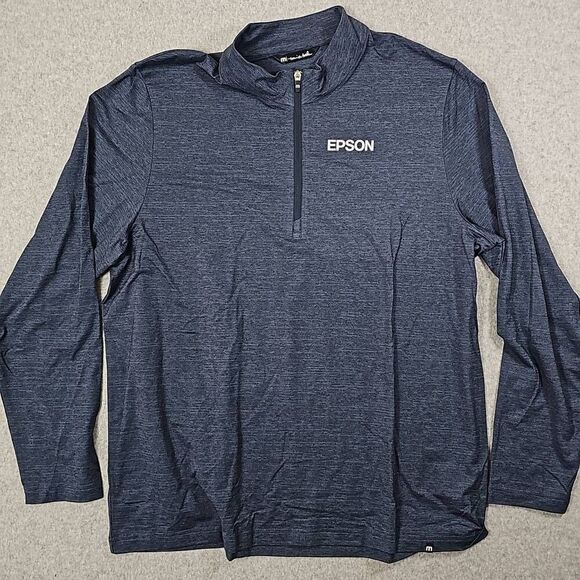 Travis Mathew 1/4 Zip Sweater Pullover Epson Logo 2XL Light - Picture 1 of 11